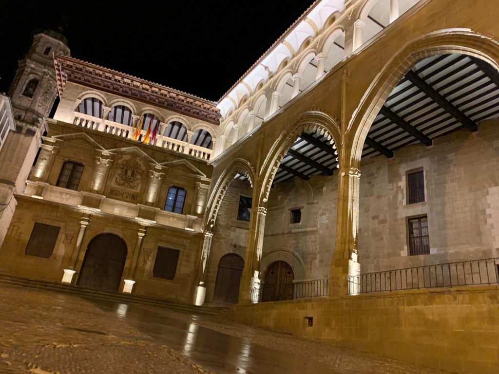 fachada ayuntamiento Alcañiz LED control DALI